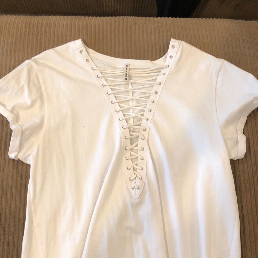 White LF t shirt dress